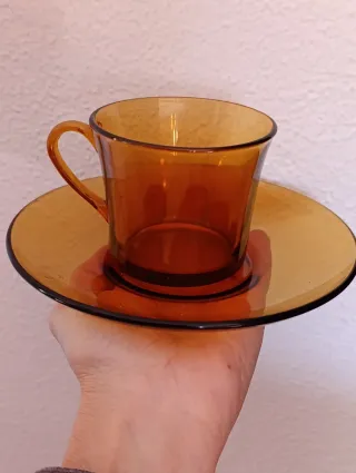 Juego 6 tazas café Duralex ámbar
