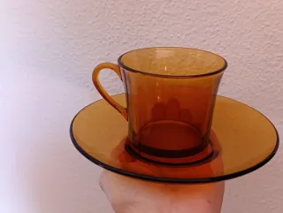Juego 6 tazas café Duralex ámbar