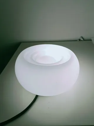 Lampada da parete vetro opalino anni '60