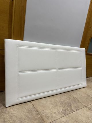 Cabecero Cama 105 Blanco Piel Sintética