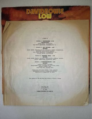 Vinilo LP David Bowie - Low -