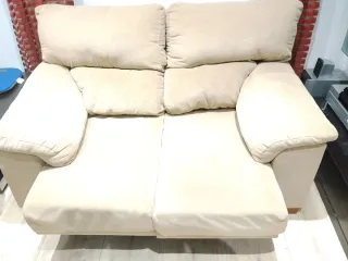 Sofá 3+2 plazas beige tela 200x90x90 160x90x90