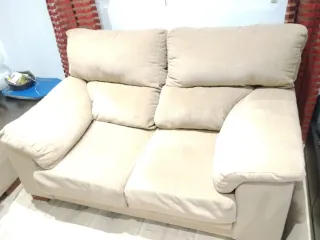 Sofá 3+2 plazas beige tela 200x90x90 160x90x90