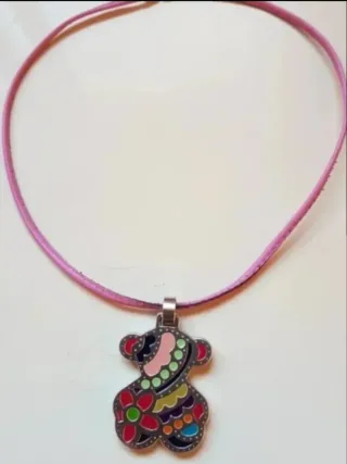 Colgante OsoTous Multicolory cordón rosa