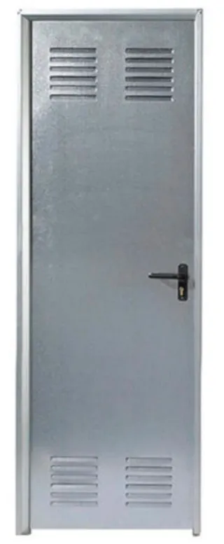 Puerta galvanizada con marco ,tirador y cerradura