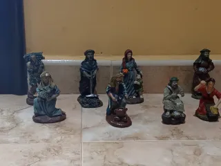 Figuras Belén Resina, virgen maría en burro,etc