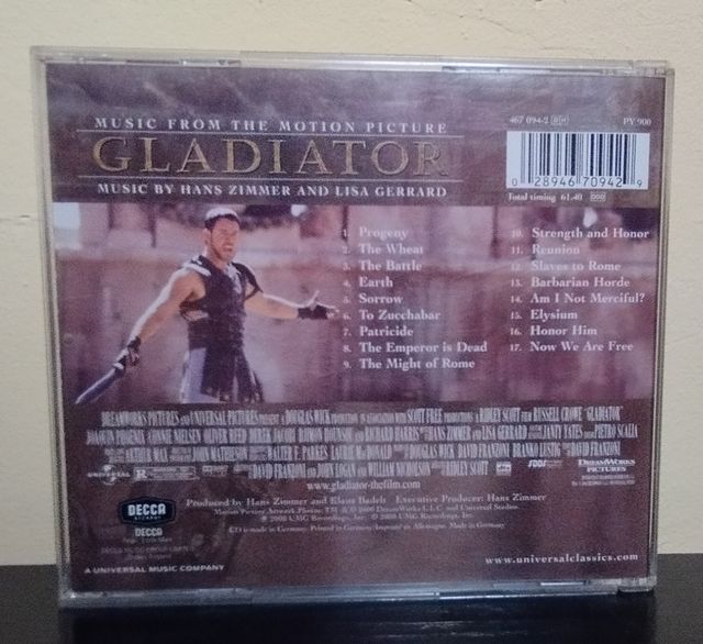 Banda Sonora Gladiator CD