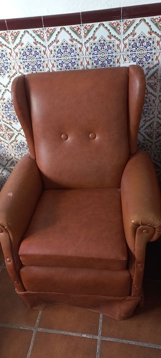 2 Sillones Rústicos de Cuero Marrón