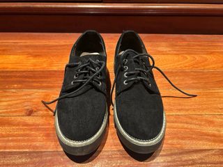 Zapatos Derby Ante Negro