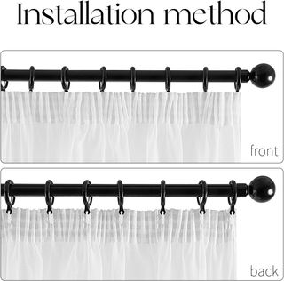 Topfinel Cortinas Rústicas Translúcidas Blancas