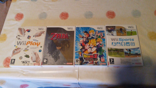 Pack 4 Juegos Wii: Wii Sports, Zelda, WiiP, DragBa