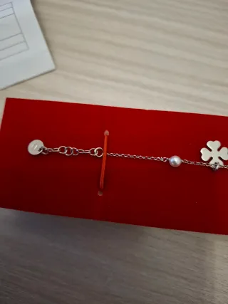 Bracciale Histoire d'Or perle e quadrifoglio