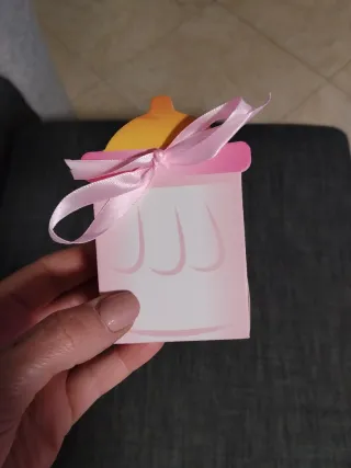 Scatole portaconfetti biberon rosa