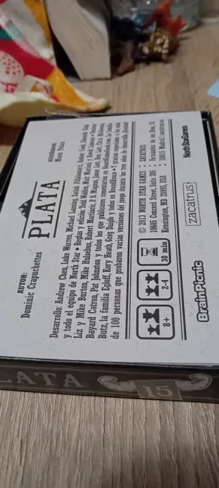 Juego de cartas Plata.