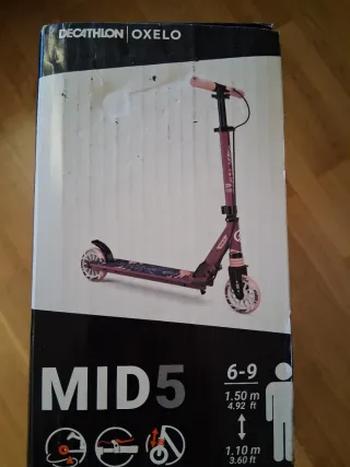 Patinete plegable Oxelo MID 5 rosa