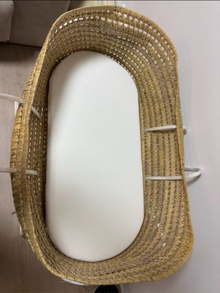 Mini Cuna Moisés Mimbre Zara Home, colchón nuevo