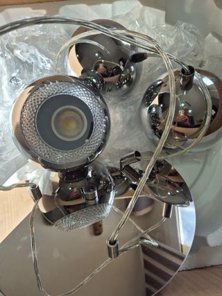 Lámpara colgante esférica plateada