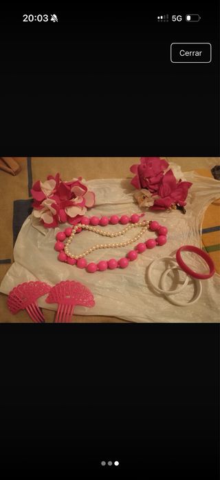 Vestido Flamenca Niña Lunares Rosa. Hecho a mano.