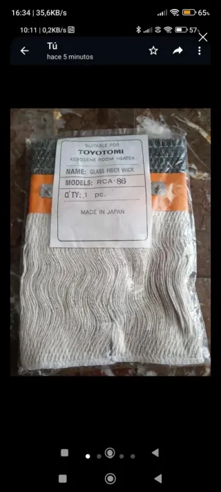 Mecha de Fibra de Vidrio Toyotomi RCA-86