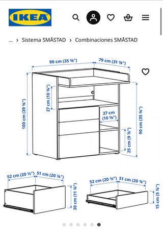Cambiador Bebé Blanco Ikea