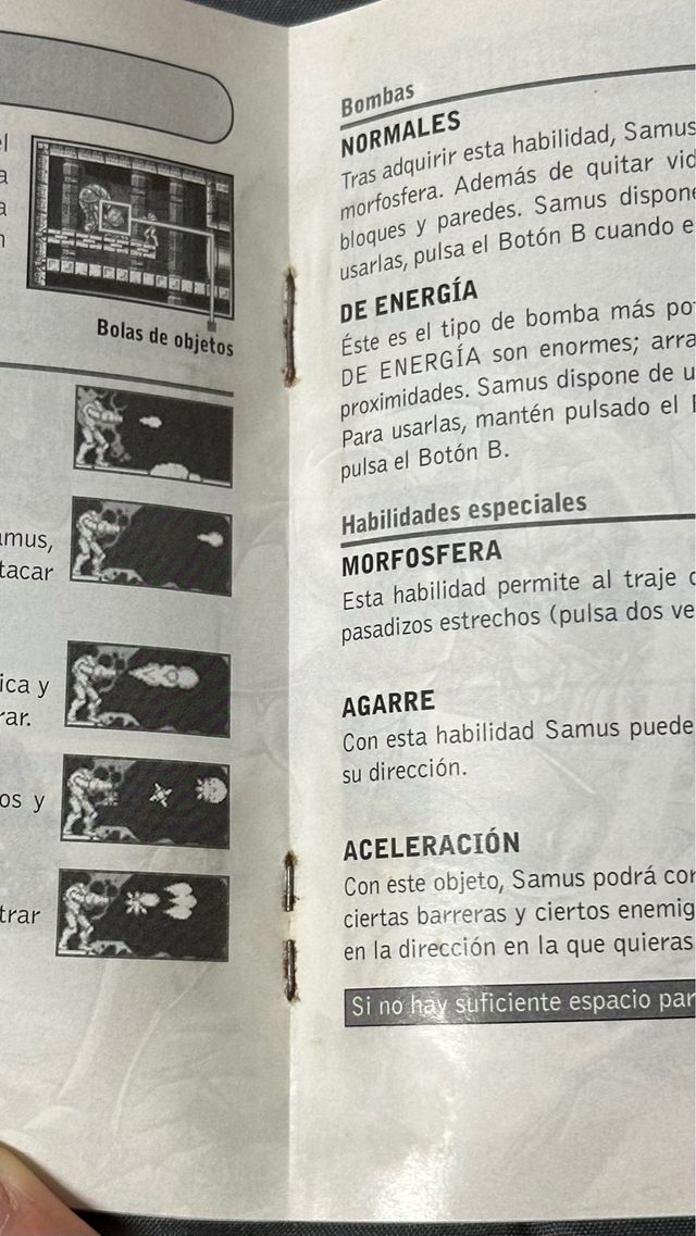 Manual ORIGINAL Metroid Zero Mission GameBoy