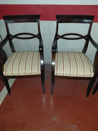 SEIS sillas de comedor tapizadas madera