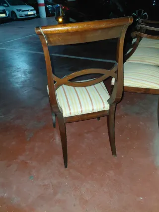 SEIS sillas de comedor tapizadas madera