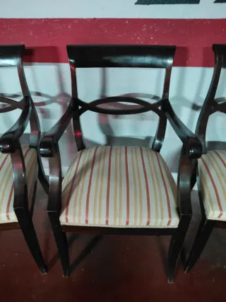 SEIS sillas de comedor tapizadas madera