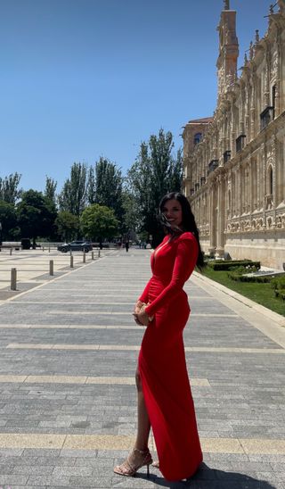 Vestido Juan Bernal Rojo Talla S (36)