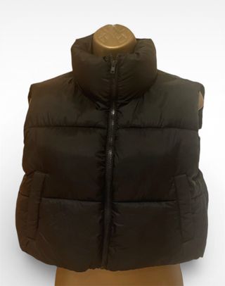 Chaleco corto mujer negro ajustable