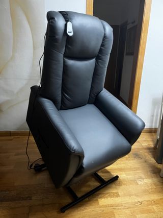 Sillón reclinable eléctrico negro