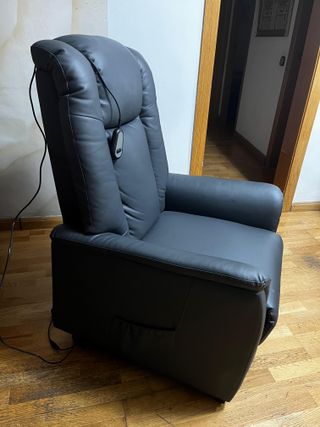 Sillón reclinable eléctrico negro
