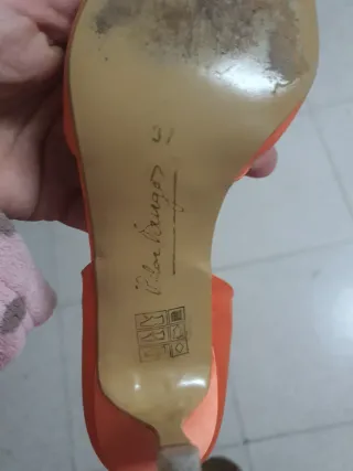 Bolso y Zapatos Pilar Burgos Naranja