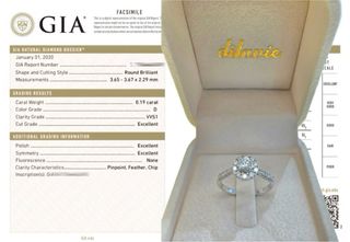 Anillo Dilavie Diamante Natural D VVS1 0,61ct