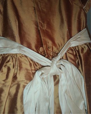 Vestido Fiesta Niña dorado 5 años