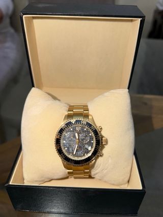 Reloj Lanscotte Cronógrafo Dorado Swiss Movement