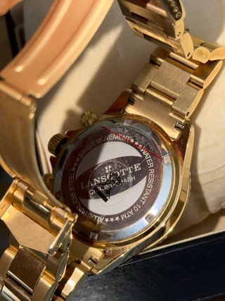 Reloj Lanscotte Cronógrafo Dorado Swiss Movement