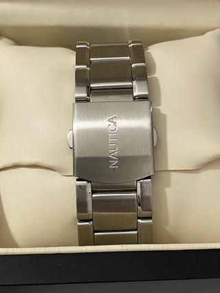 Orologio Nautica Cronografo Argento Bianco Nuovo