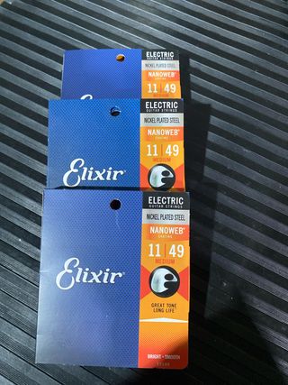Juego Elixir Nanoweb 11-49 Guitarra electrica unid