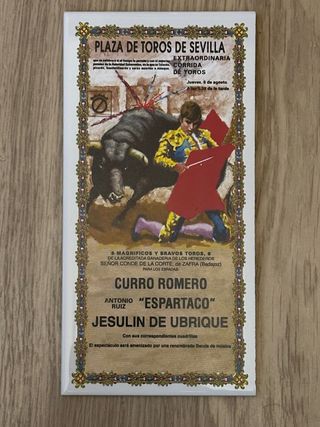 Azulejo cartel toros Plaza de Toros Sevilla