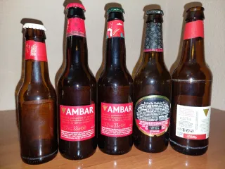 Bottiglie di Birra Ambrata Feste del Pilar