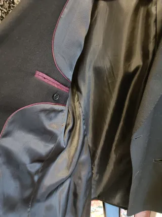 Chaqueta de traje negra para hombre