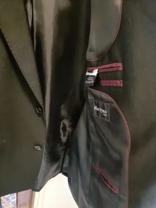 Chaqueta de traje negra para hombre