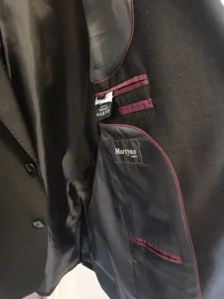Chaqueta de traje negra para hombre