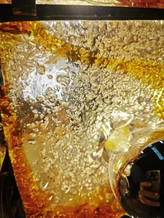 Lámpara escultura de pie Brutalista. Atrib. Albano