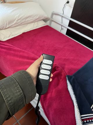 Cama articulada hospitalaria con mando