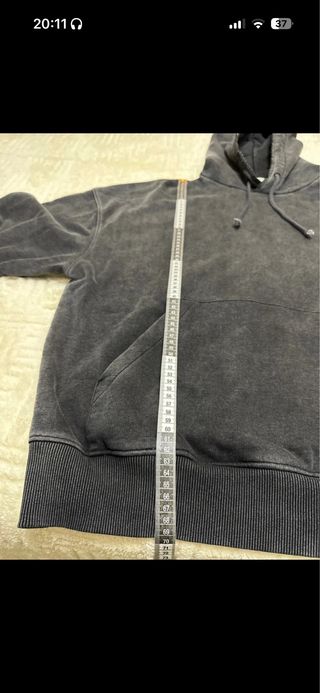 Sudadera oversize gris hombre