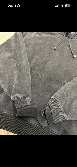 Sudadera oversize gris hombre