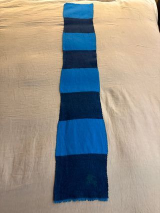 Bufanda Burberry 100% Cachemira Azul/Verde
