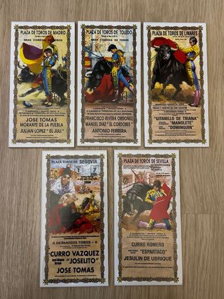 5 Azulejos Cartel Corrida de Toros